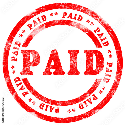 Foto: Red Stamp over white background Red Stamp over white background