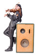rocker woman with a violin rocker woman with a violin