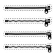 vector zipper black symbols vector zipper black symbols