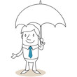 Geschäftsmann, Regenschirm 1