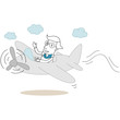 Geschäftsmann, Flugzeug