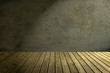 Old dark attic as a background.