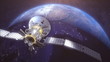 Satellite in orbit around the earth