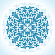 radial floral pattern - vector illustration