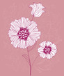abstract flower background - vector illustration