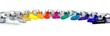 Color paints on white background