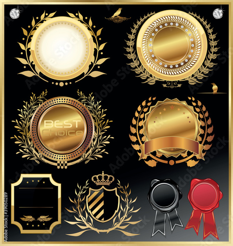 Vector: Elegant luxury labels Elegant luxury labels