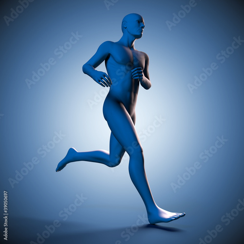 Illustration: Laufender Mann Silhouette Laufender Mann Silhouette