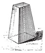 Truncated pyramid, vintage engraving.