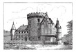 Chateau of Rambouillet, vintage engraving.