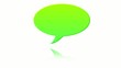 Green comic bubble