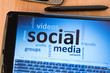 social media on screen