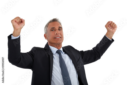 Photo: Businessman rejoicing Businessman rejoicing