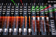 Photo: Main Mixer Board of Sound System with Zoom Burst Light Main Mixer Board of Sound System with Zoom Burst Light