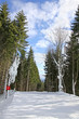 Foto: Ski track of Bukovel ski resort, Carpathian mountains, Ukraine Ski track of Bukovel ski resort, Carpathian mountains, Ukraine