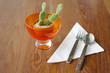Small Cactus with Fork on Wood Table