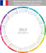 2013 Type-1 French circle calendar on white