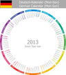 2013 Type-1 German circle calendar on white