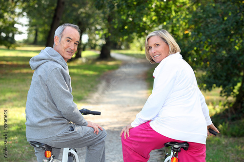 Photo: A couple of cyclists A couple of cyclists