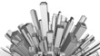 City Office Buildings Aerial Sphere 3D