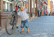 cute little boy with big bike