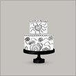 wedding invitation with cake. vector illustration wedding invitation with cake. vector illustration