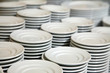 Photo: Many plates stacked together Many plates stacked together