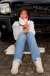 Foto: Injured after a car accident Injured after a car accident