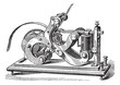 Fig. 11. Morse receiver. - A frame, L, Lever, M, electromagnet;