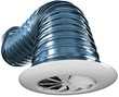 3d render Ventilation pipes of an air condition