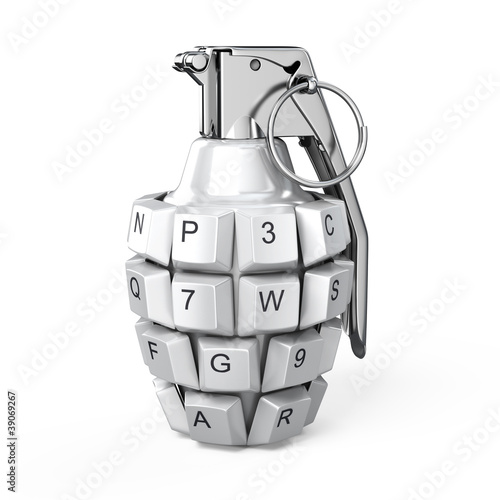 Illustration: Keyboard grenade concept Keyboard grenade concept