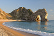 Late evening light at Durdle Door Lulworth Dorset England.