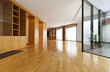 beautiful apartment, interior, empty room with windows beautiful apartment, interior, empty room with windows