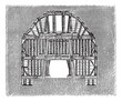 Wooden Tunnel Design, vintage engraving