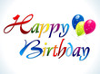 abstract colorful happy birthday text abstract colorful happy birthday text