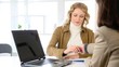 Video: Young woman in agency signing contract Young woman in agency signing contract