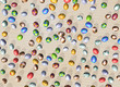 Illustration: Easter eggs on a bed of sand Easter eggs on a bed of sand