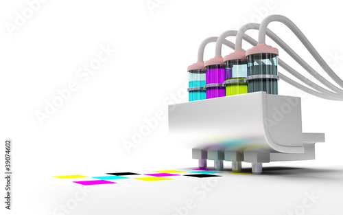 Illustration: cmyk print cartridge cmyk print cartridge