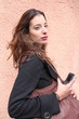 Pretty woman and her bag