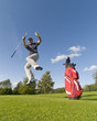 Golfspieler beim Jubeln