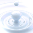 Light background: cream liquid drop