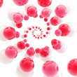 Twirl made of spheres as an abstract background Twirl made of spheres as an abstract background