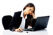 Businesswoman stressed out