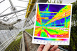thermal imaging of a greenhouse in winter