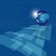Modern globe business abstract background, vector illustration
