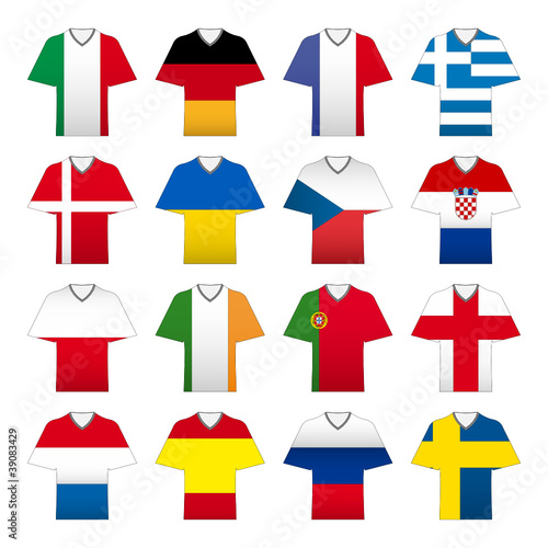 Vektor: Fußballtrikots EM 2012 Fußballtrikots EM 2012