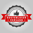 Vektor: Kostenloser Versand Modern Siegel Kostenloser Versand Modern Siegel