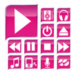 Pink kit of Music Icons