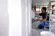 Man plastering a wall