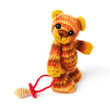 Teddy bear in classic vintage style isolated on white background